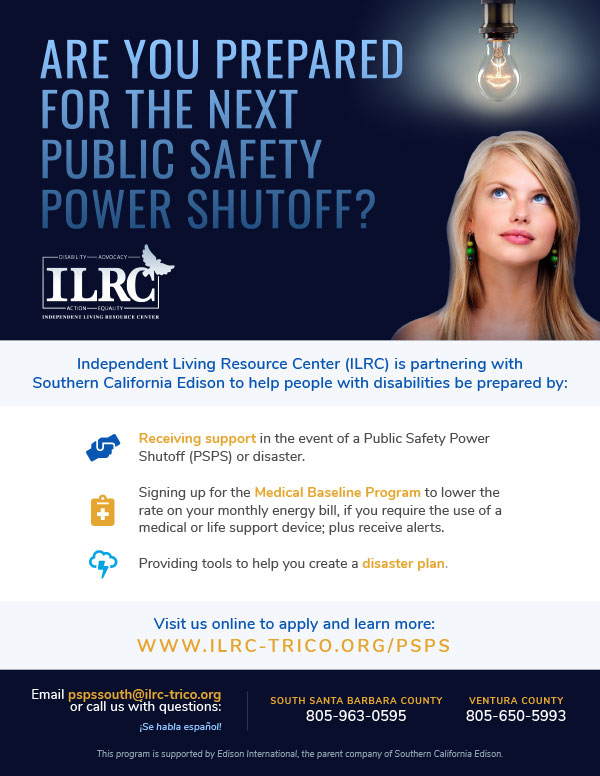 Thumbnail of the ILRC PSPS/SCE flyer.